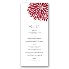 Burst of Color - Apple - Menu Card
