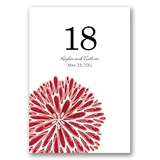 Burst of Color - Apple - Table Number
