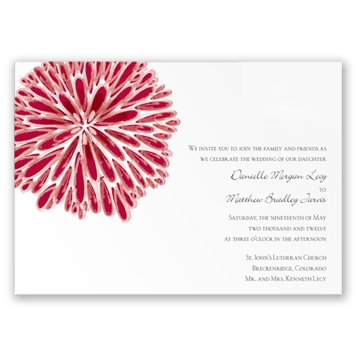 Burst of Color - Apple - Invitation