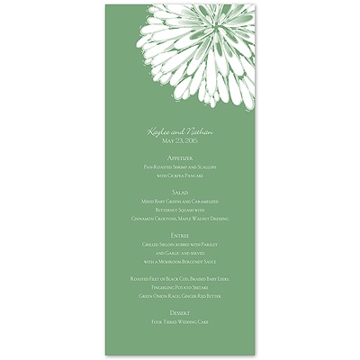 Burst of Love - Clover - Menu Card