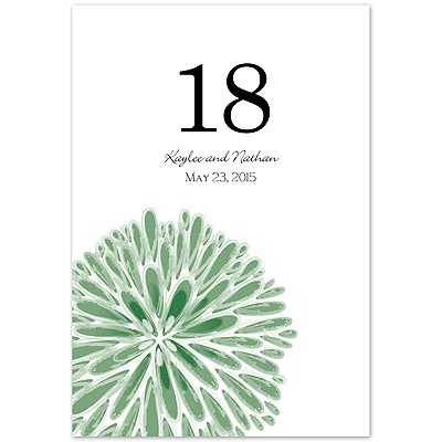 Burst of Love - Clover - Table Number