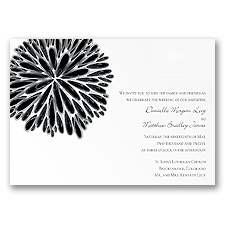 Burst of Color - Black - Invitation