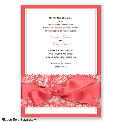 Cheap Wedding Programs Printed on Home    Wedding Invitations    Db Exclusive Colors    Perfect Paisley