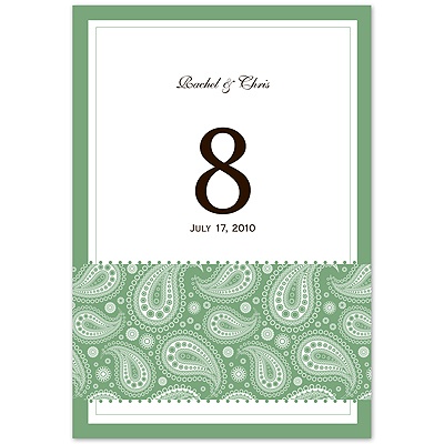 Table Number Cards Wedding on Home    Wedding Invitations    Table Number Cards    Perfect Paisley