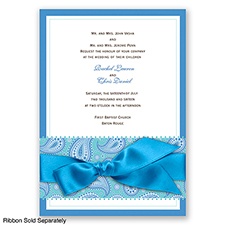 Perfect Paisley - Cornflower- Invitation