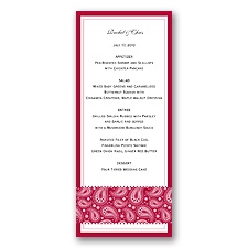 Perfect Paisley - Apple - Menu Card