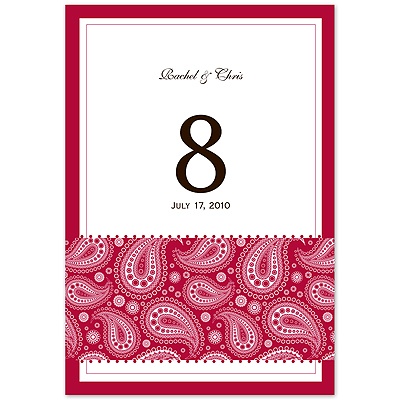 Perfect Paisley - Apple - Table Number