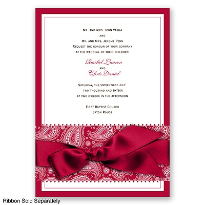 Perfect Paisley - Apple - Invitation
