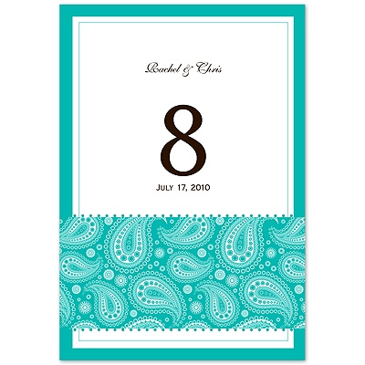 Perfect Paisley - Mermaid - Table Number