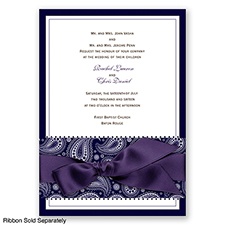Perfect Paisley - Lapis - Invitation