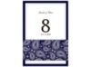 Perfect Paisley - Lapis - Table Number