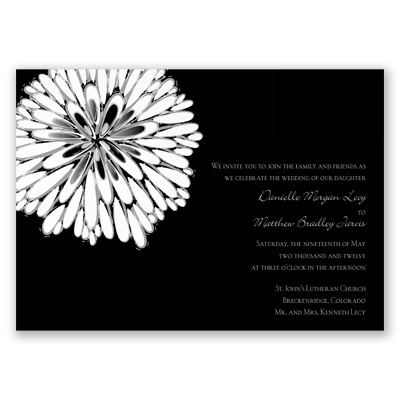 Burst of Love - Black - Invitation