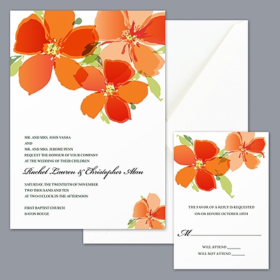 American Dream - Tangerine Invitation
