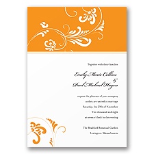 Always & Forever - Tangerine Invitation