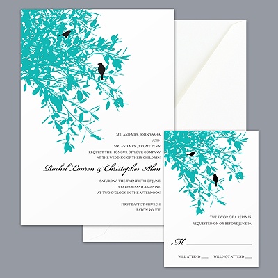 Shades of Tuscany - Mermaid and Black Invitation