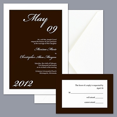 Park Avenue - Chocolate Invitation