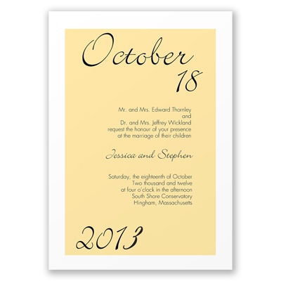 Central Park - Canary and Black Invitation