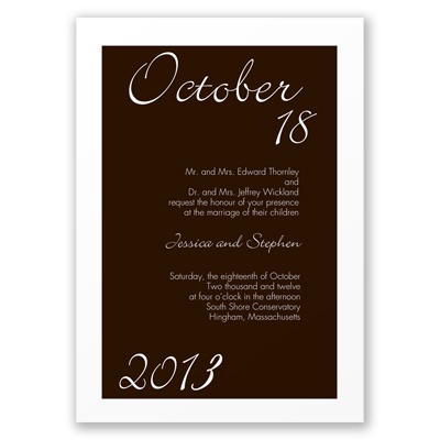Central Park - Chocolate Invitation