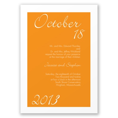 Central Park - Tangerine Invitation