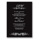 Endless Embrace - Black and White Invitation