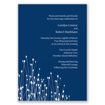 Blooming - Marine Invitation