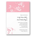 Butterfly Lace - Pink Blush and Chocolate Invitation