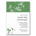 Butterfly Lace - Tangerine and Watermelon Invitation