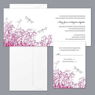 Dragonfly Beauty - Watermelon Invitation