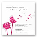 Delicate Dandelion - Watermelon Invitation