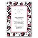 Floral Border - Apple - Invitation