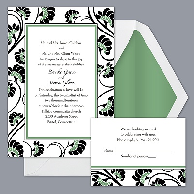 Floral Border - Clover - Invitation