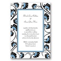 Floral Border - Cornflower - Invitation