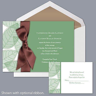 Translucent Leaves - Clover - Invitation