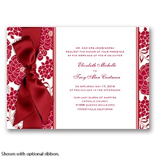 Floral Patterned - Apple - Invitation