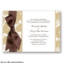 Floral Patterned - Golden - Invitation