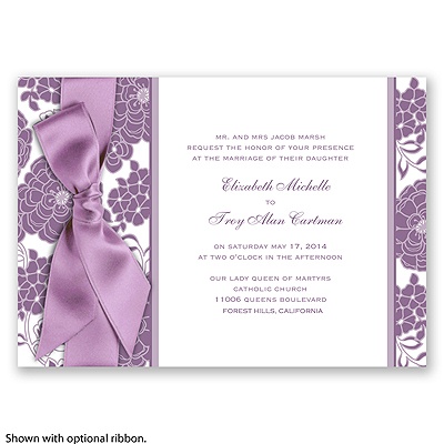 Floral Patterned - Wisteria - Invitation