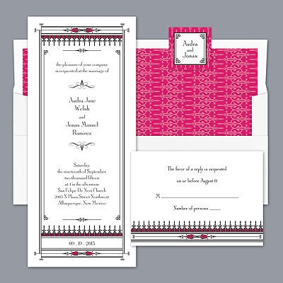 Vintage Elegance - Watermelon - Invitation
