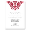 Decorative Damask - Apple - Invitation