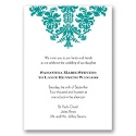 Decorative Damask - Jade - Invitation