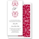 Monogram Flourish - Apple - Invitation