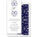 Monogram Flourish - Lapis - Invitation