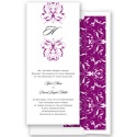 Monogram Flourish - Sangria - Invitation