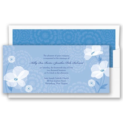 Moonlight Blossoms - Cornflower - Invitation