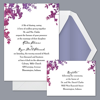 Purple Palette Floral - Invitation