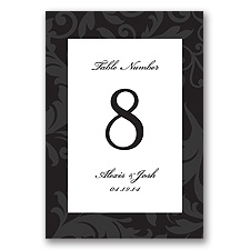 Treasured Jewels Pattern - Black - Table Number
