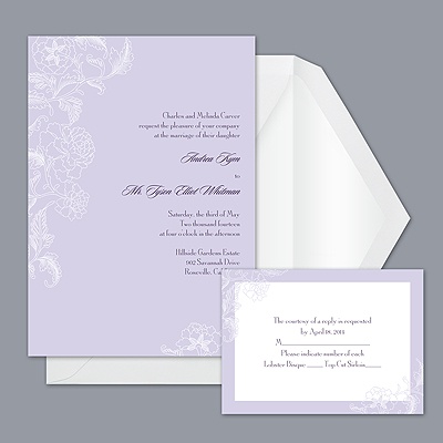 Cascading Blossoms - Iris - Invitation