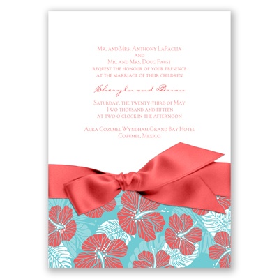 Tropical Floral - Guava - Invitation