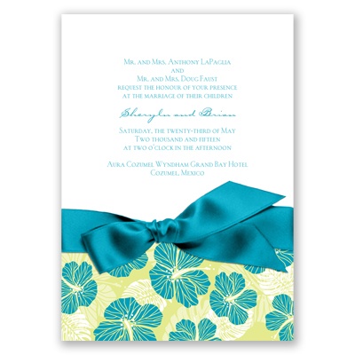 Tropical Wedding Invitations on Home    Wedding Invitations    Db Exclusive Colors    Tropical Floral