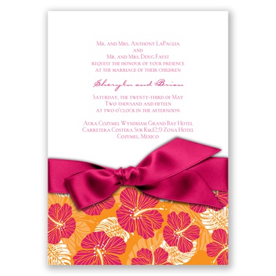 Tropical Floral - Watermelon - Invitation