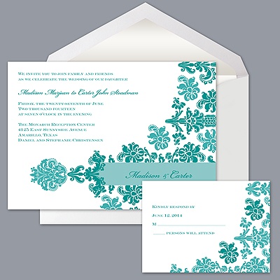 Vibrant Pattern - Jade - Invitation